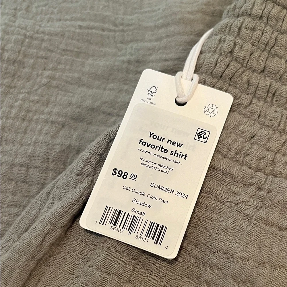 Marine Layer NWT Cali Double Cloth Pant with Elastic-Waist Wide Leg - Shadow - Picture 4 of 5
